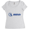 IM THE BOSS Women's Triblend Scoop T-shirt
