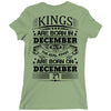 Real Kings Are Born On December 27 Ladies Fitted T-Shirt