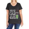 Made With Lots Of Love And a Little Science Ladies Curvy T-Shirt