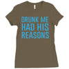 drunk me had her reasons Ladies Fitted T-Shirt