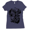 skull pirate Ladies Fitted T-Shirt