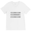 dad in binary code V-Neck Tee
