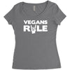 vegans rule Women's Triblend Scoop T-shirt