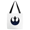 rebel logo with space pattern Tote Bags
