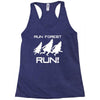 run forest run white color Racerback Tank