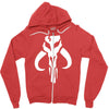 mandalorian symbol star wars tee boba fett bantha skull jedi sith Zipper Hoodie