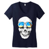 skull holiday Women's V-Neck T-Shirt