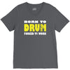 born to drum forced to work V-Neck Tee