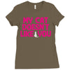 my cat doesn't like you Ladies Fitted T-Shirt