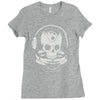 astronaut skull Ladies Fitted T-Shirt