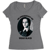 on wednesdays we wear black Women's Triblend Scoop T-shirt