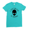 i don't believe in humans Ladies Fitted T-Shirt