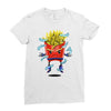 saiyan fries Ladies Fitted T-Shirt