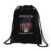 Honor Those Who Place Their Life on the Line so you can Live Yours Drawstring Bags