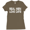 real men love cats Ladies Fitted T-Shirt