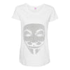 v for vendetta mask guy fawkes cool girls womens cotton t shirt dw01 Maternity Scoop Neck T-shirt