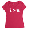 i  u i am greater than you Women's Triblend Scoop T-shirt