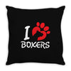 I Love Boxers Throw Pillow