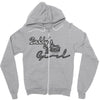 text effect 7 Zipper Hoodie