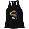 spell on you white letter Racerback Tank