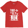 TIME TO FLY TO LONDON PARIS NEW YORK V-Neck Tee
