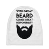 with great beard comes great responsibility Baby Beanies