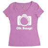oh snap camera Women's Triblend Scoop T-shirt