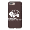always late worth wait funny turtle iPhone 8 Plus