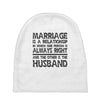 marriage is a relationship in (2) Baby Beanies