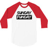 sunday funday t shirt funny jersey shore football 3/4 Sleeve Shirt