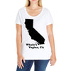 Whale's Vagina CA Ladies Curvy T-Shirt
