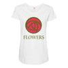 flowers Maternity Scoop Neck T-shirt