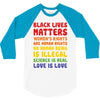 black lives matters, women's rights are human rights 3/4 Sleeve Shirt
