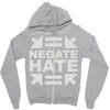 negate hate Zipper Hoodie