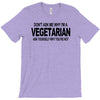 vegetarian ask yourself why not vegan food foodie tofu geek tee shirt T-Shirt