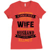 Super Cool Wife Of A Freaking Awesome Husband Ladies Fitted T-Shirt