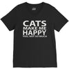 cats make me happy you, not so much V-Neck Tee