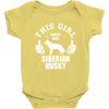 This Girl Loves Siberian Husky Baby Onesie
