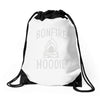 bonfire hoodie Drawstring Bags