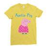 peppa pig auntie pig Ladies Fitted T-Shirt