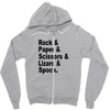 rock paper scissors lizard spock big bang theory geek nerd gift t shir Zipper Hoodie
