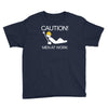 caution men at work Youth Tee