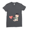 Cute Painter Ladies Fitted T-Shirt