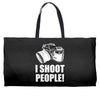 i shoot people Weekender Totes