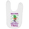 birthday troll brother Baby Bibs