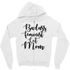 badass feminist cat mom Zipper Hoodie
