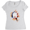 American Flag Q Fire Women's Triblend Scoop T-shirt