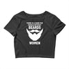 funny beards printed Crop Top