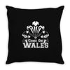 come on wales funny nations rugby Throw Pillow