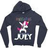 july born unicorns Zipper Hoodie